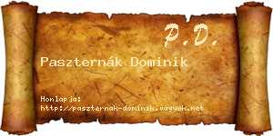 Paszternák Dominik névjegykártya