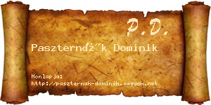 Paszternák Dominik névjegykártya