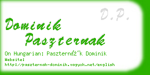 dominik paszternak business card
